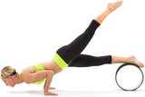 Prosource Fit Yoga Wheel Prop 12” for Improving Yoga Poses & Backbends, Flexibility, Balance, Stretching, Relaxation, Black/White